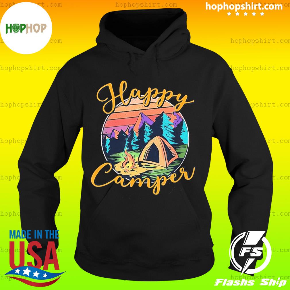 Camping Happy Camper Vintage Retro Shirt Hoodie